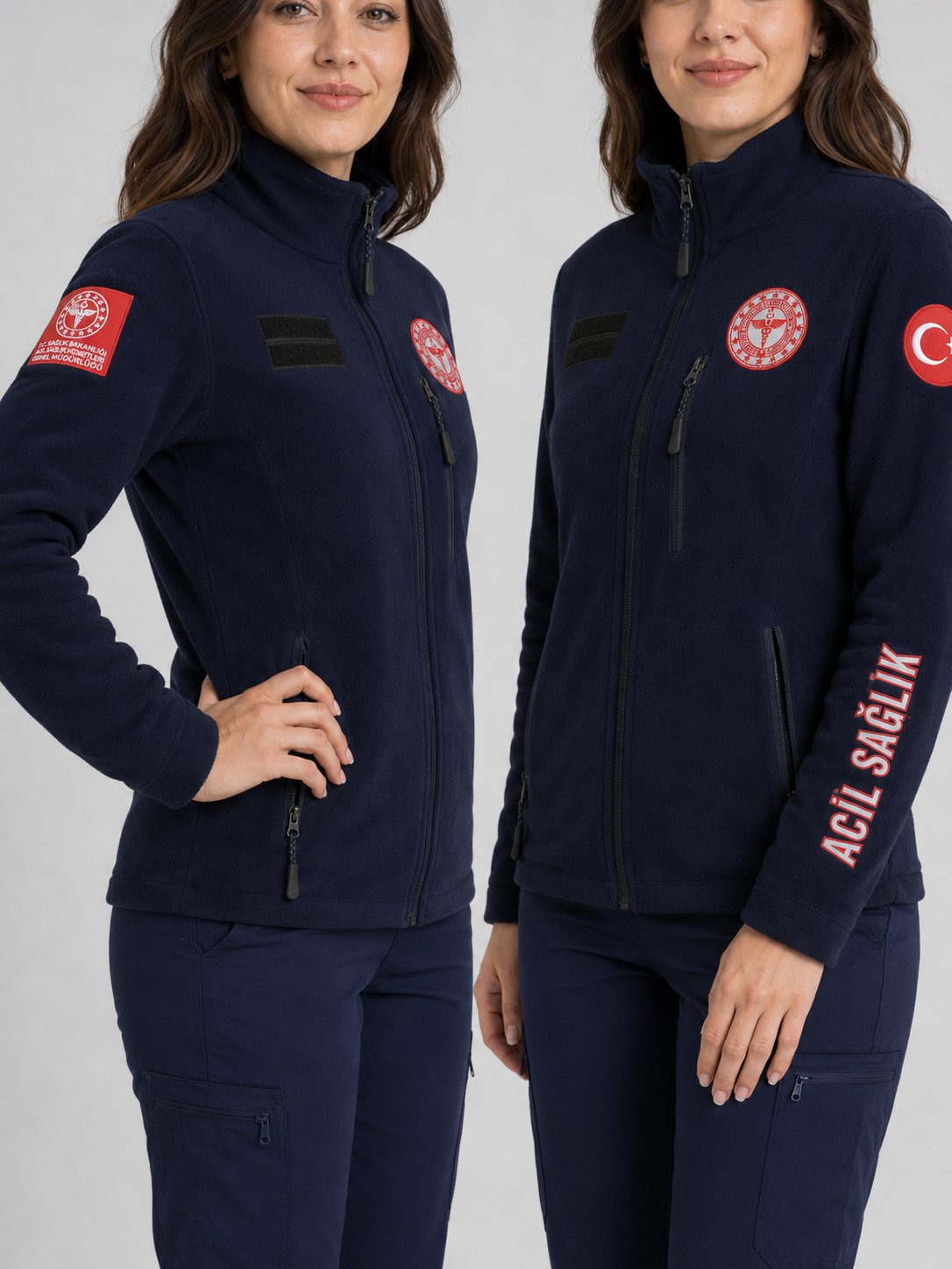 112942 Acil Sağlık Sağlık Bakanlığı Logolu Kışlık Polar Mont