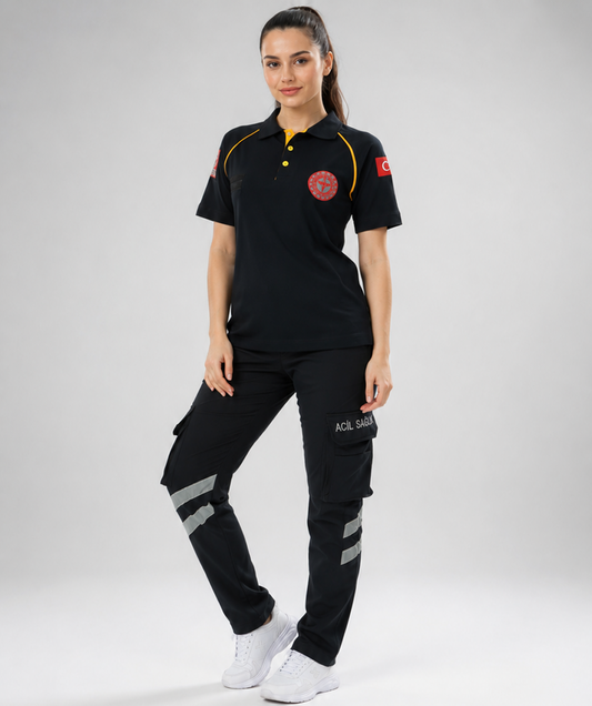 112105 Acil Sağlık Lakost Kısa Kol T-Shirt Lacivert
