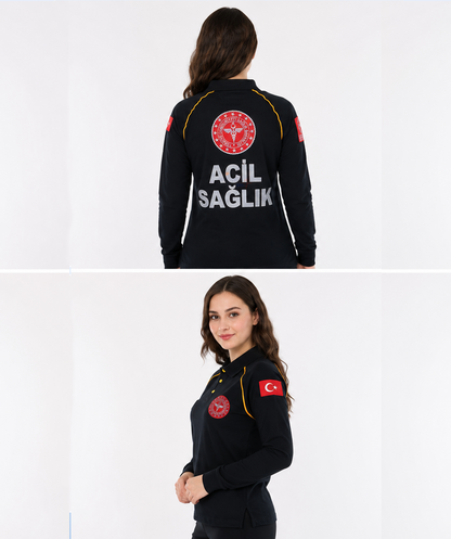 112106 Acil Sağlık Lakost Uzun Kol T-Shirt Lacivert
