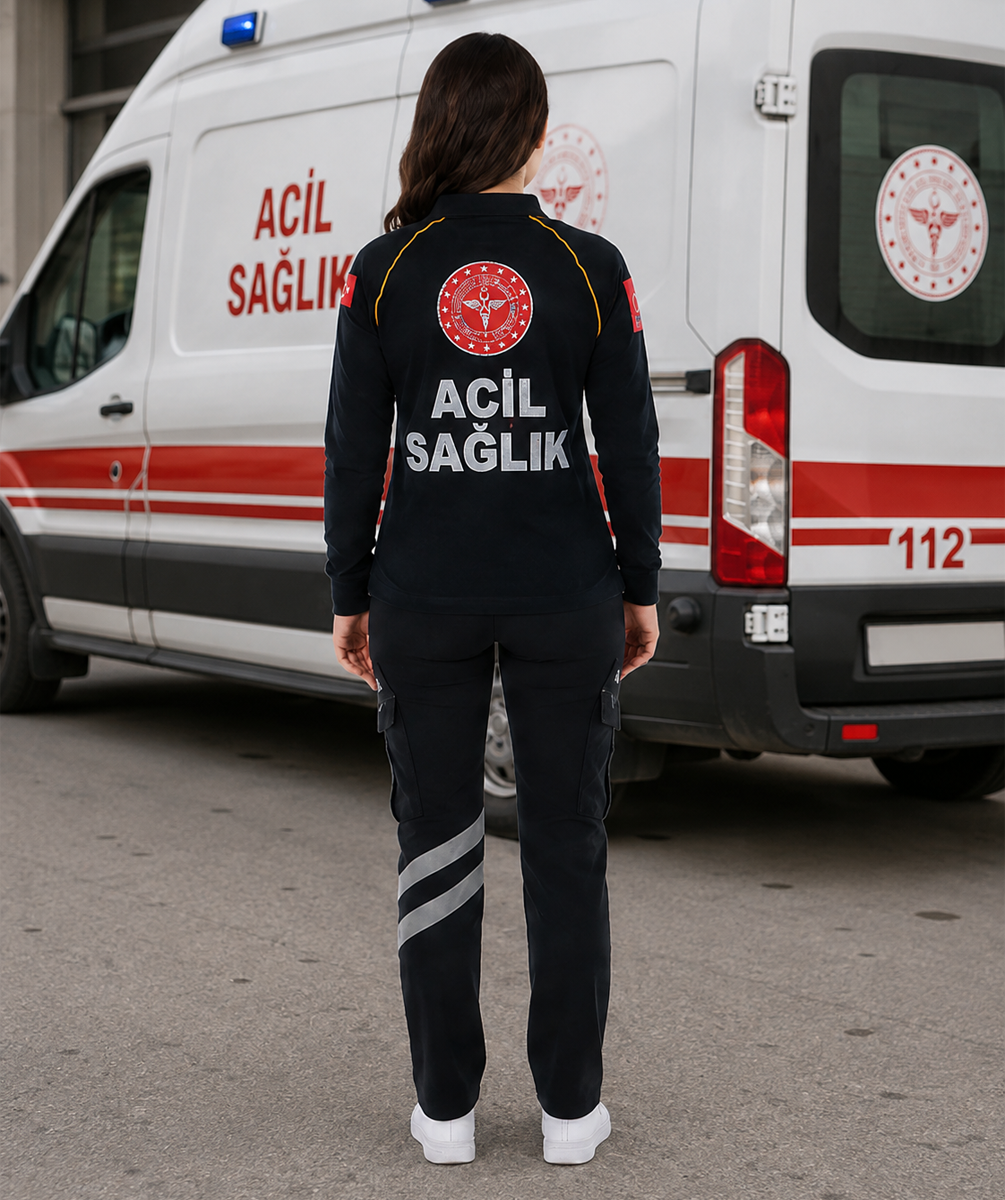 Acil Sağlık Lakost Uzun Kol T-Shirt Lacivert