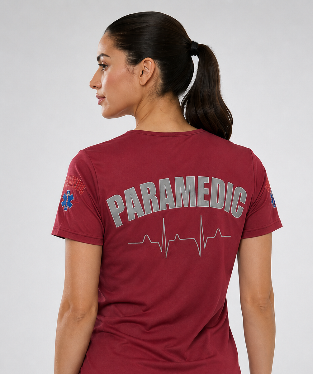İ-SPORTİVE V Yaka Kısa Kol Paramedic Spor T-Shirt