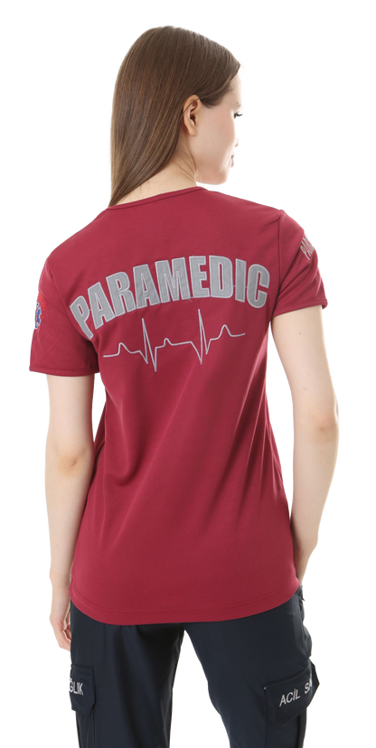 İ-SPORTİVE V Yaka Kısa Kol Paramedic Spor T-Shirt