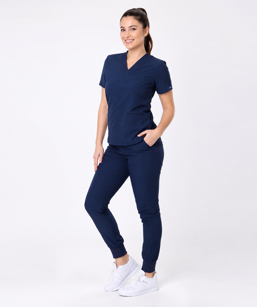 Scrubs, Jogger Likralı Takım (Ribanalı ) Doktor/Hemşire Forma
