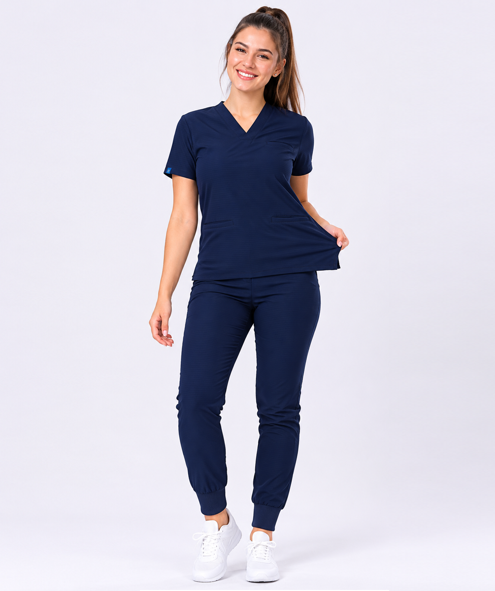 Scrubs, Jogger Likralı Takım (Ribanalı ) Doktor/Hemşire Forma