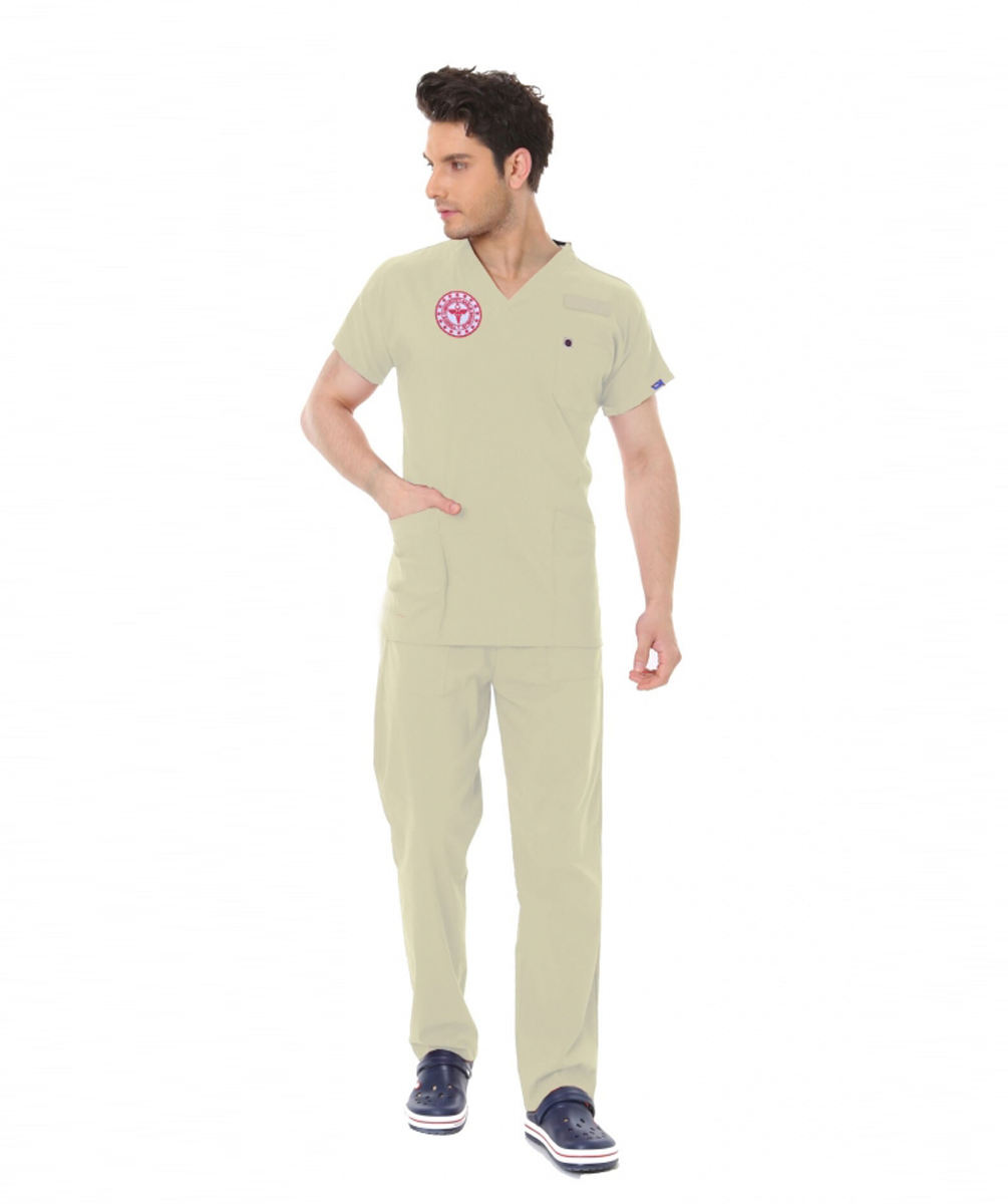 BEJ SAĞLIK TEKNİSYEN/TEKNİKER VE TIBBİ SEKRETER FORMASI LİKRALI SCRUBS TAKIM (MOTH)