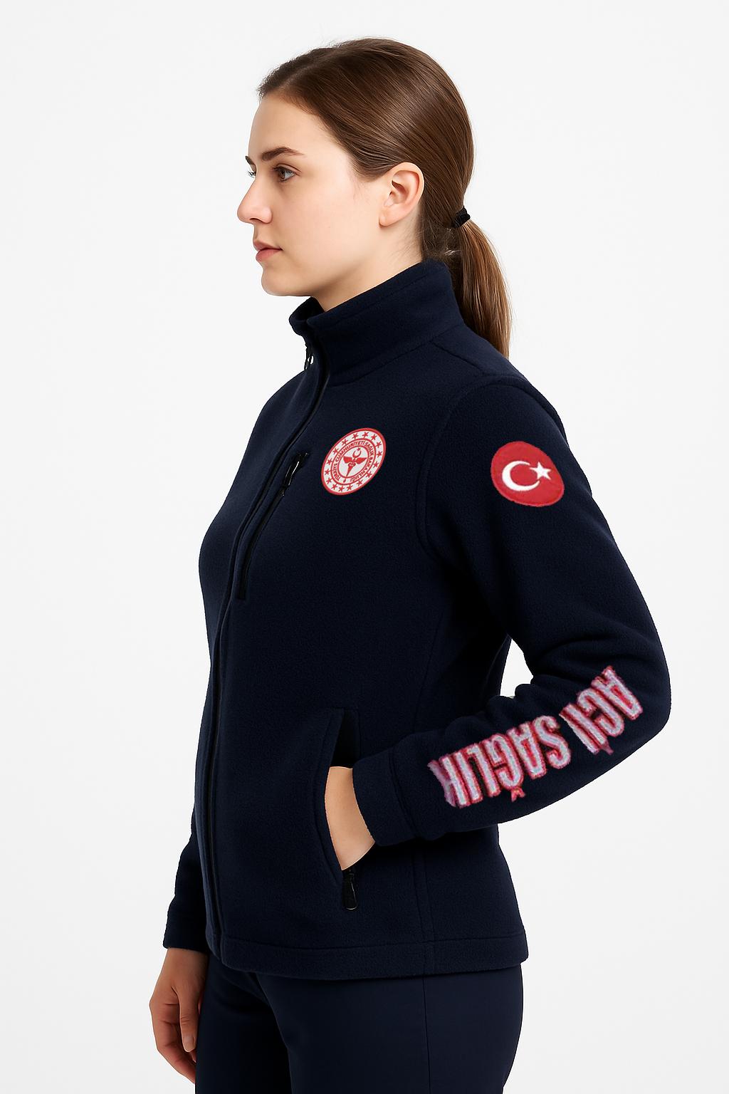 Acil Sağlık Sağlık Bakanlığı Logolu Kışlık Polar Mont