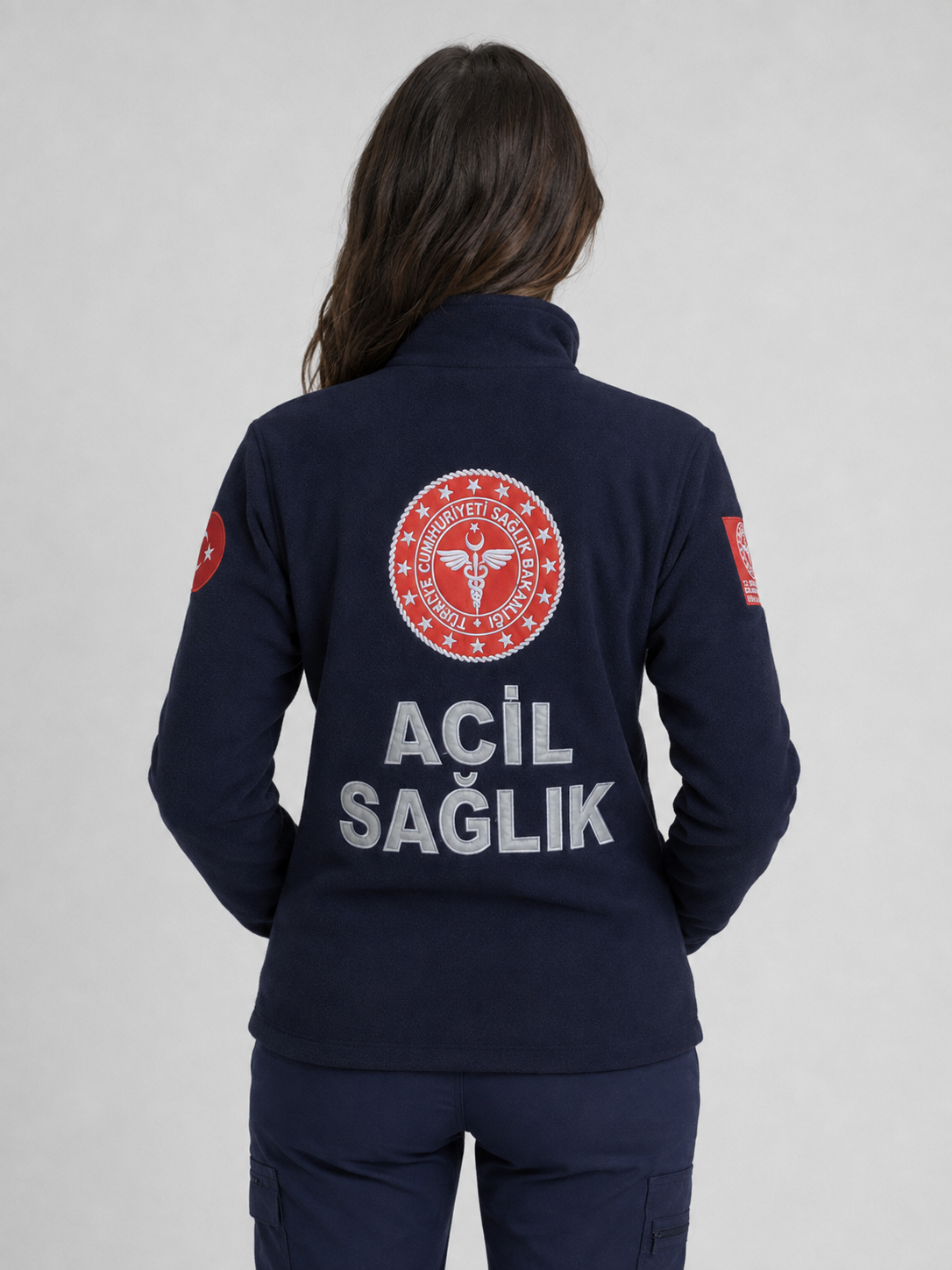 112942 Acil Sağlık Sağlık Bakanlığı Logolu Kışlık Polar Mont