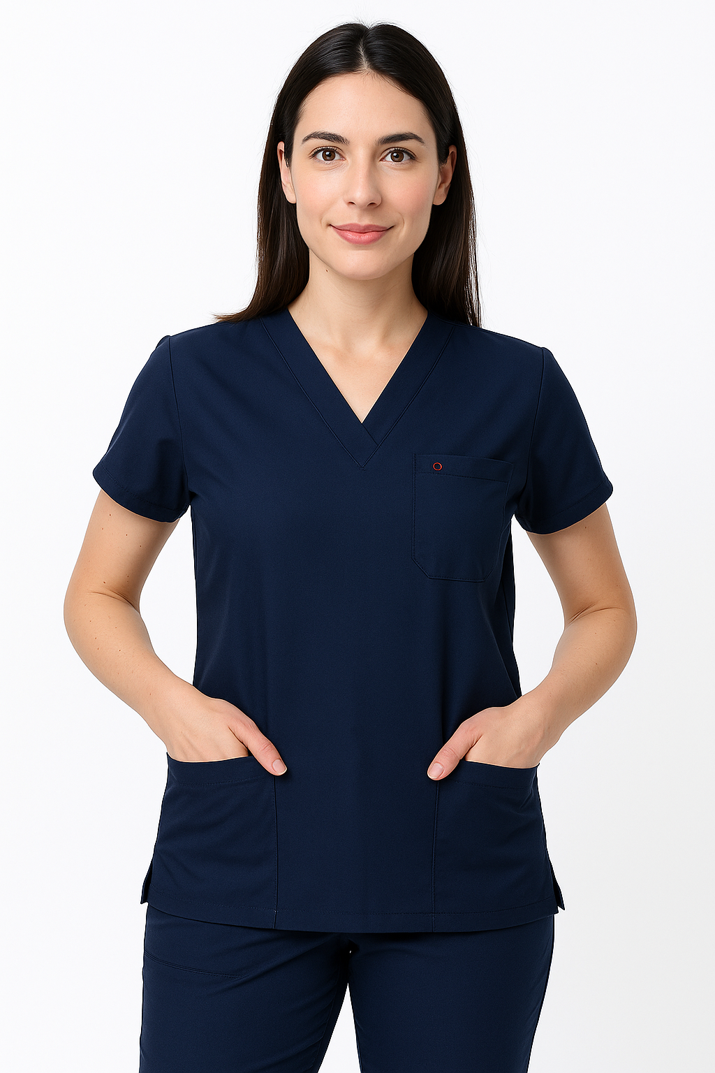 Unisex V Yaka Likralı Forma Takımı – Doktor Hemşire Scrubs Üst Alt