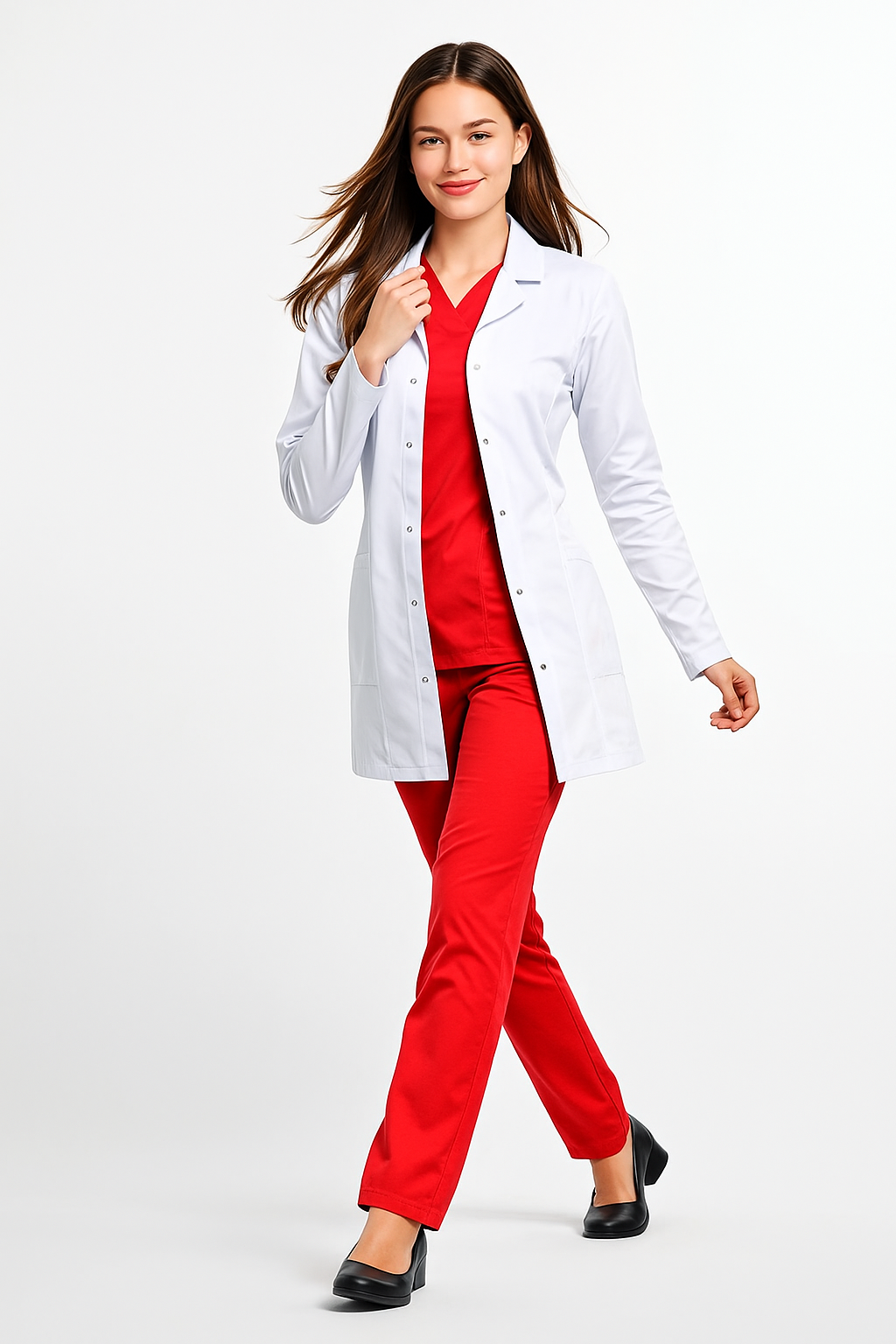 Beyaz Önlük - Vizit - Bayan - Klasik Yaka