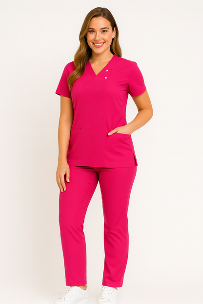 İ-Modern Çıtçıtlı Likralı Takım (Ribanalı)