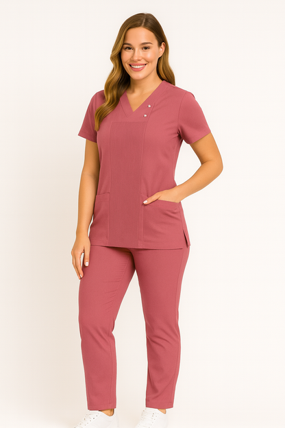 İ-Modern Çıtçıtlı Likralı Takım (Ribanalı)