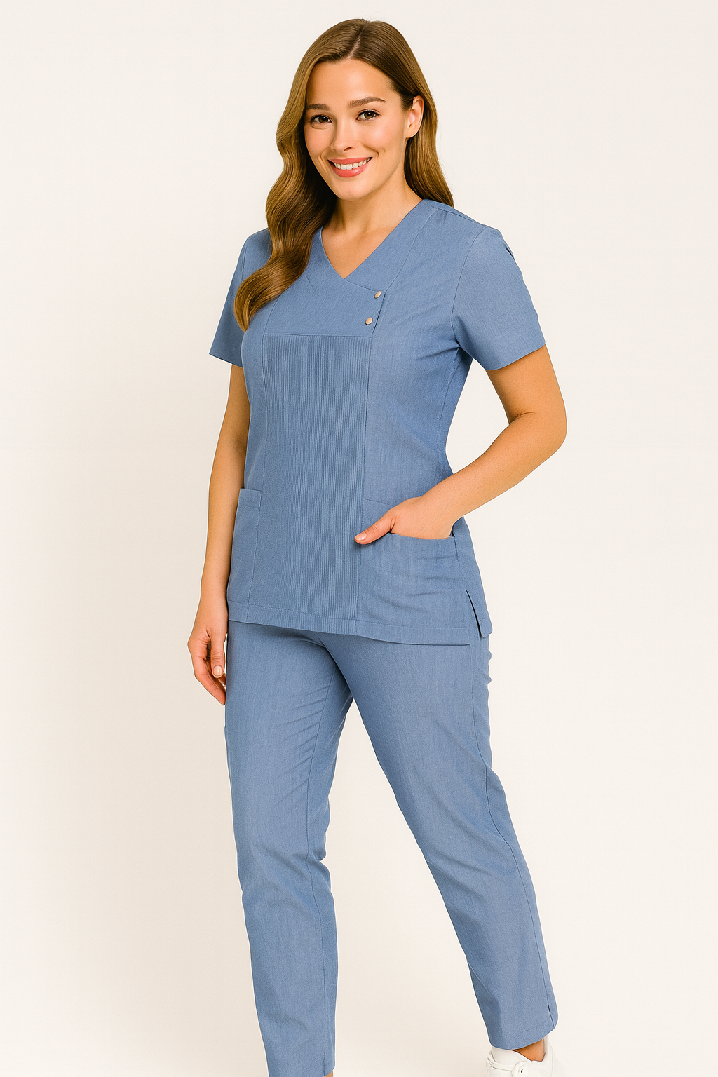 İ-Modern Çıtçıtlı Likralı Takım (Ribanalı)