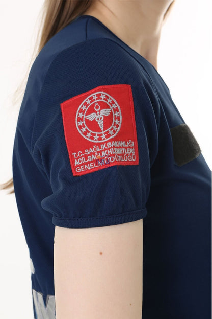 İ-SPORTİVE V Yaka Kısa Kol Acil Sağlık Spor T-Shirt