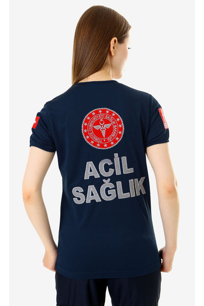 İ-SPORTİVE V Yaka Kısa Kol Acil Sağlık Spor T-Shirt
