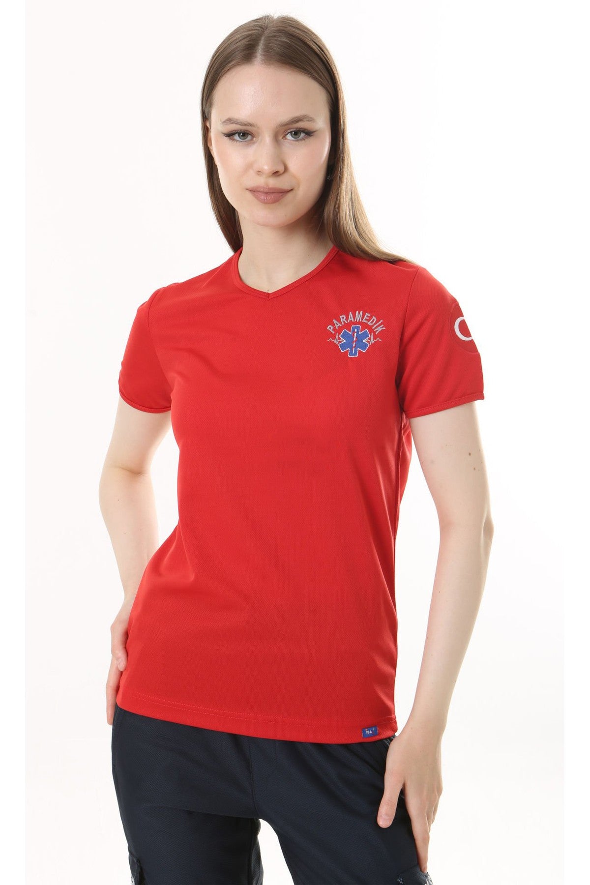 İ-SPORTİVE V Yaka Kısa Kol Paramedik Spor T-Shirt