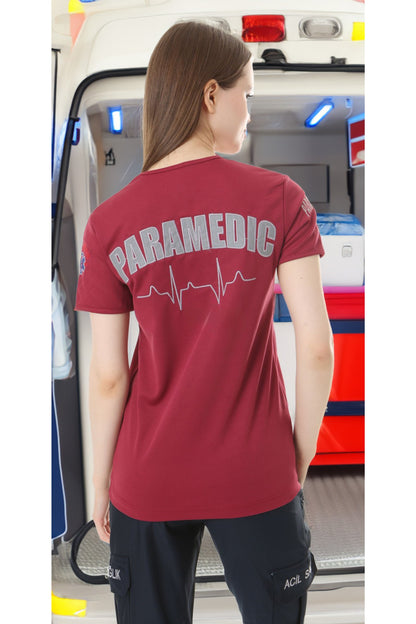 İ-SPORTİVE V Yaka Kısa Kol Paramedic Spor T-Shirt