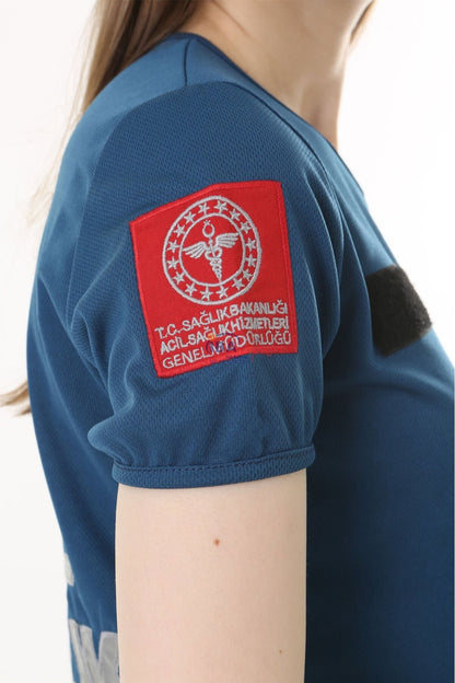 İ-SPORTİVE V Yaka Kısa Kol Acil Sağlık Spor T-Shirt