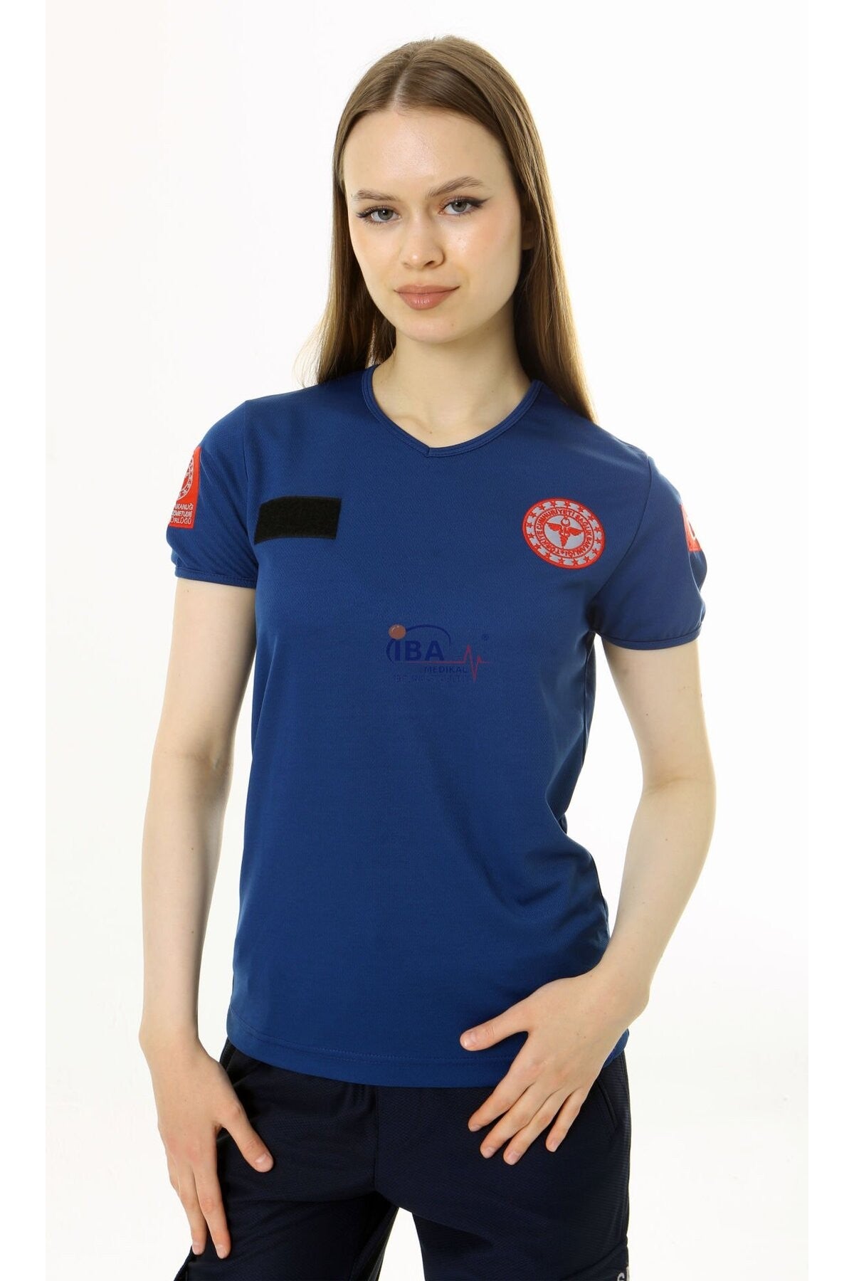 İ-SPORTİVE V Yaka Kısa Kol Acil Sağlık Spor T-Shirt