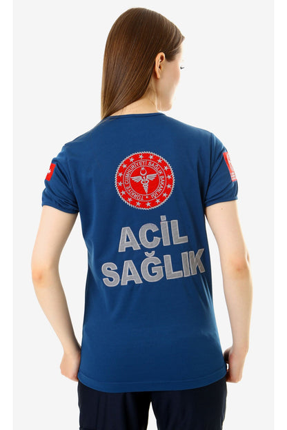 İ-SPORTİVE V Yaka Kısa Kol Acil Sağlık Spor T-Shirt