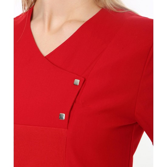 Modern Çıtçıtlı Likralı Takım (Ribanalı) Kırmızı Modern Çıtçıtlı Likralı Takım (Ribanalı) Kırmızı