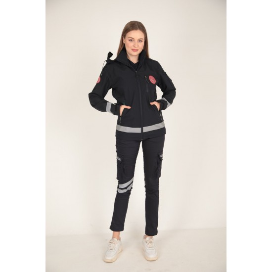 Yeni 112 Kapşonlu Çeket Mont (SOFTSHELL)