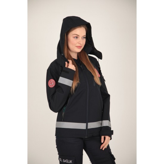 Yeni 112 Kapşonlu Çeket Mont (SOFTSHELL)