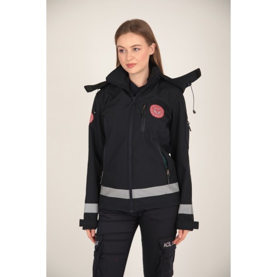 Yeni 112 Kapşonlu Çeket Mont (SOFTSHELL)