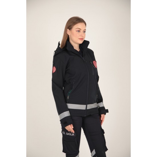Yeni 112 Kapşonlu Çeket Mont (SOFTSHELL)