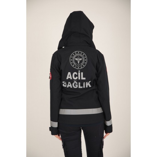 Yeni 112 Kapşonlu Çeket Mont (SOFTSHELL)